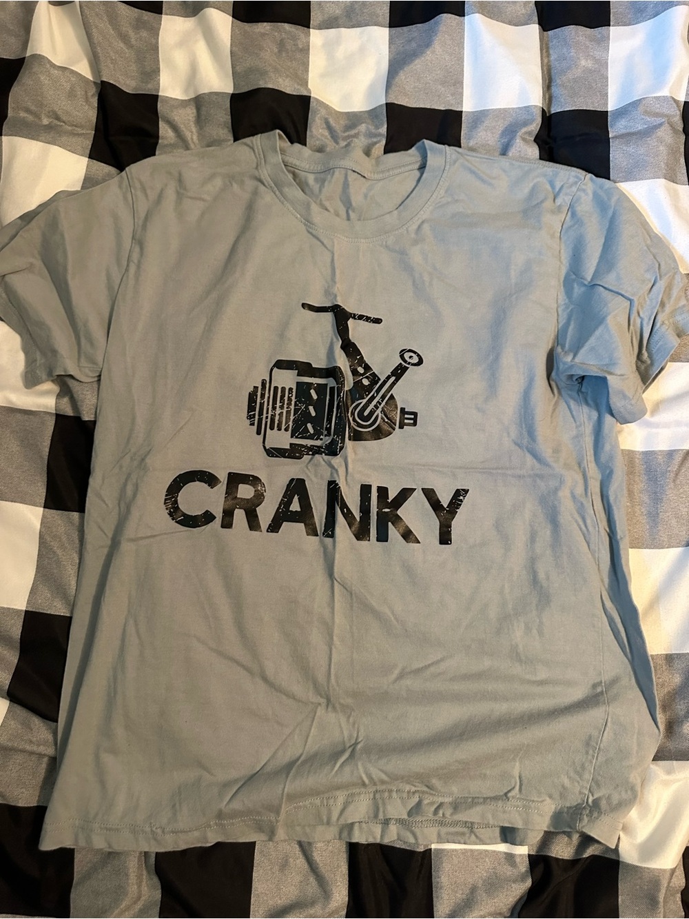 Cranky Graphic Tee in Light Gray